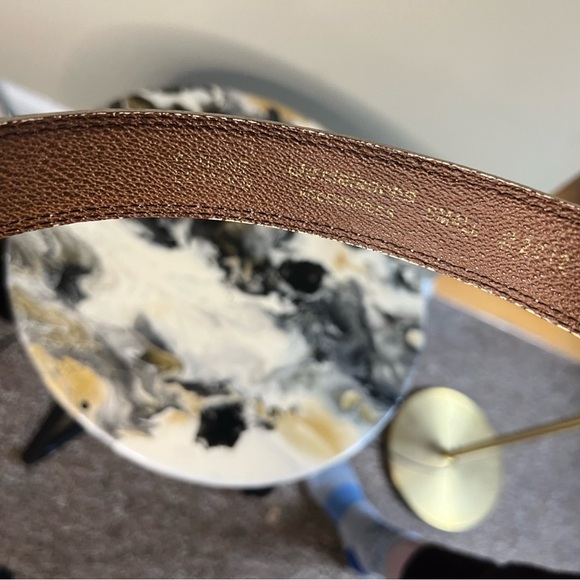 Vintage Brass Leather Belt Small main image 7